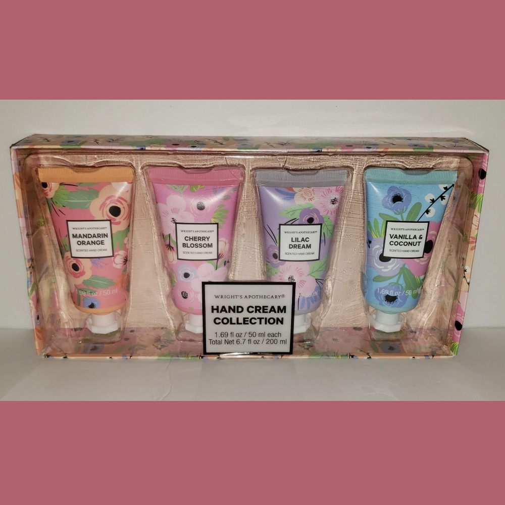 NIB Wright's Apothecary (4)Pack Scented Hand Cream